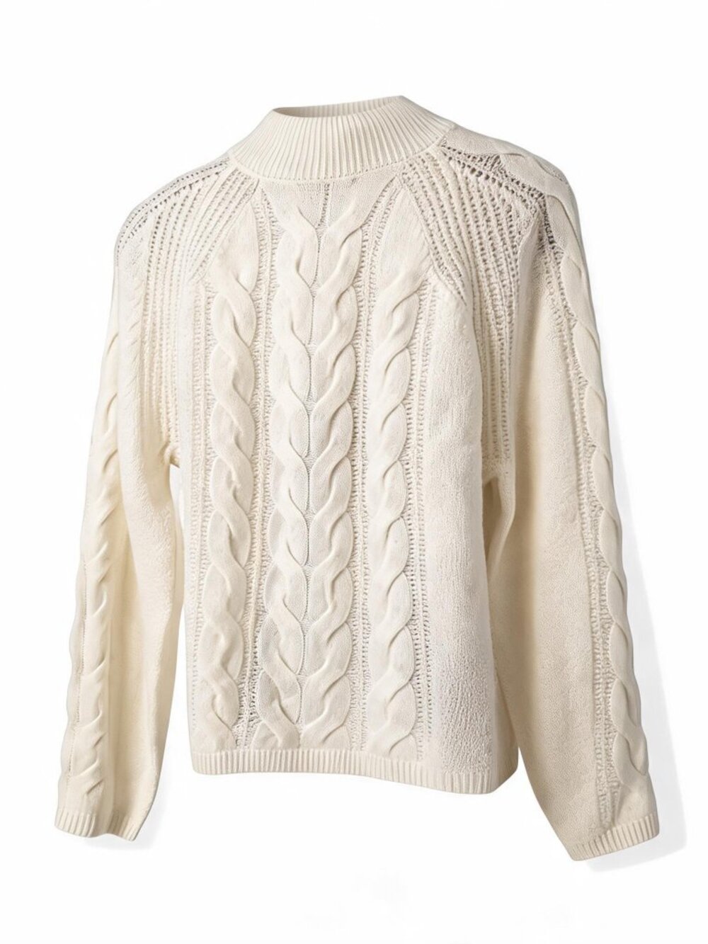 Banana Republic Cream Cable Knit Sweater